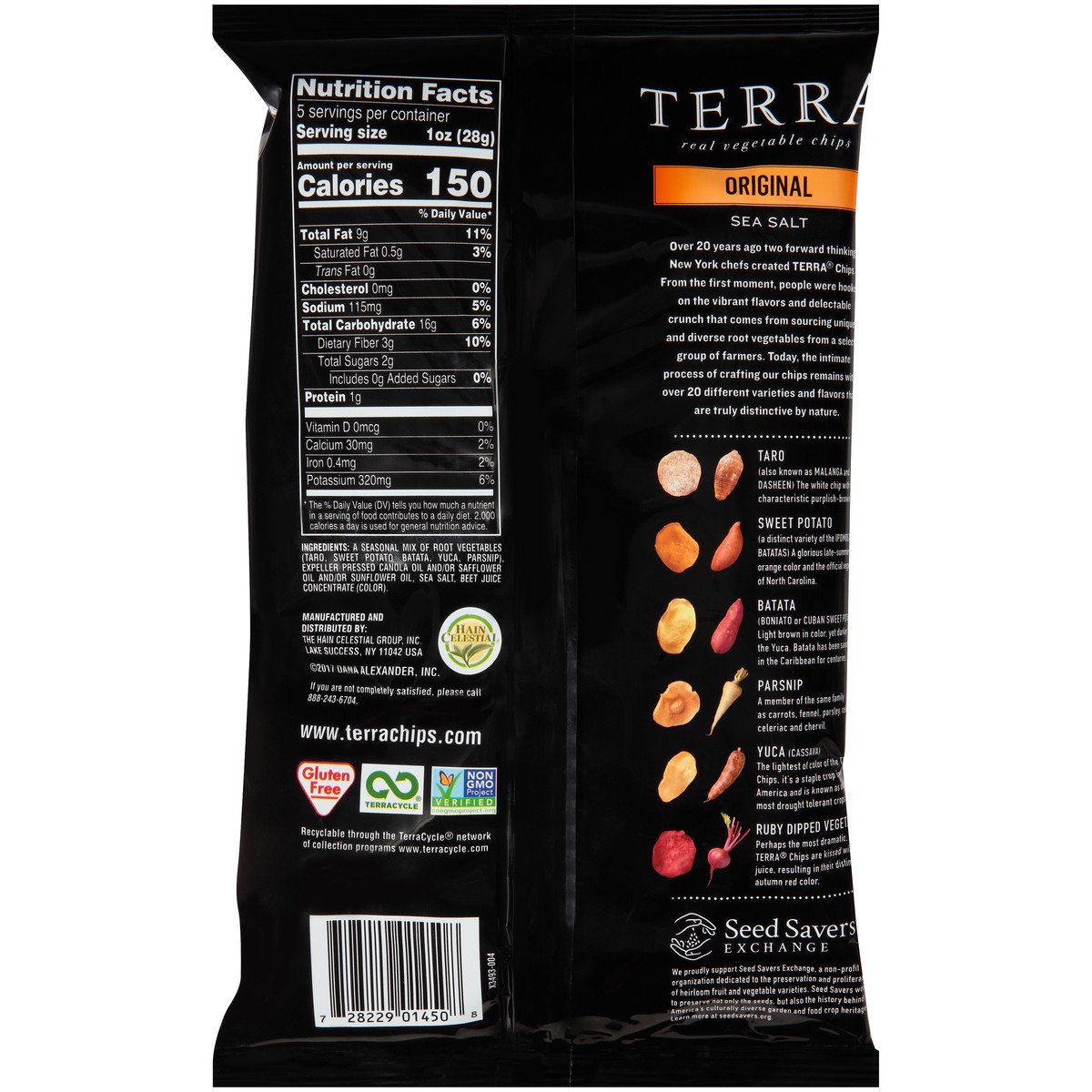 slide 3 of 7, Terra Original Sea Salt Real Vegetable Chips 5 oz. Bag, 5 oz