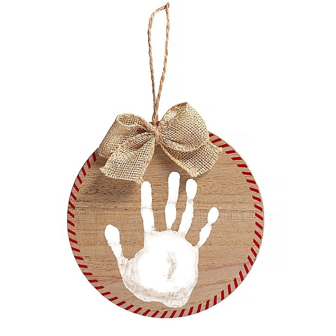 slide 1 of 9, Pearhead Babyprints Wooden Ornament and Paint Kit, 3 ct