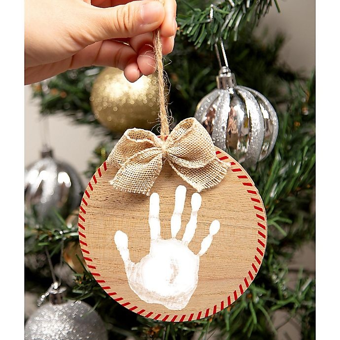 slide 7 of 9, Pearhead Babyprints Wooden Ornament and Paint Kit, 3 ct