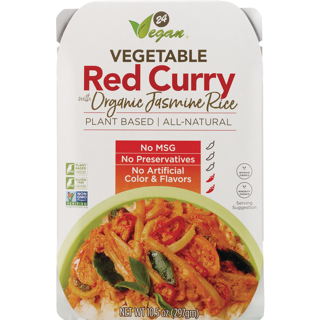 slide 1 of 1, 24 Vegan, Curry And Organic Jasmine Rice, 10.5 Oz, 10.5 oz