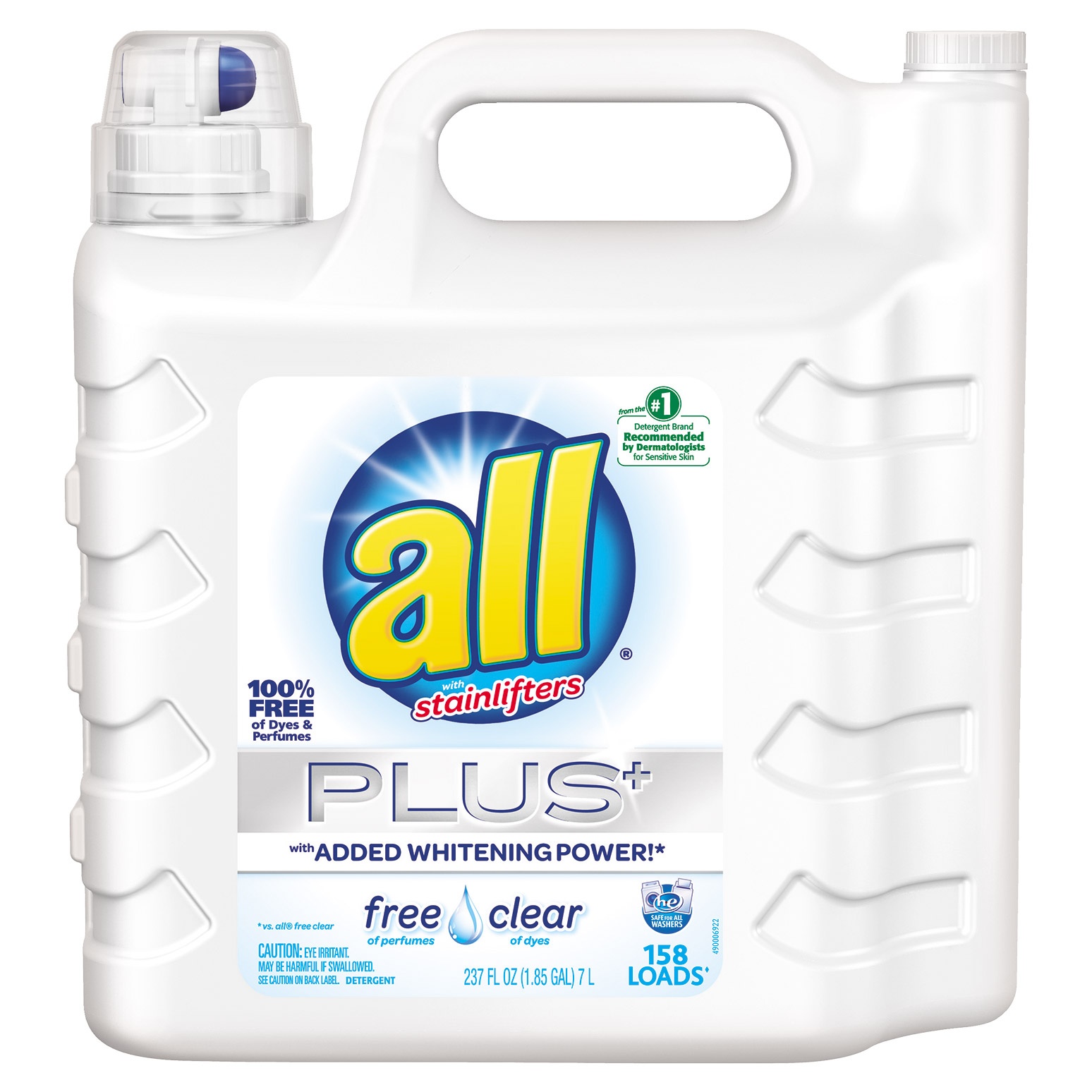 slide 1 of 1, All Free&Clear Liquid Laundry Detergent, 237 fl oz