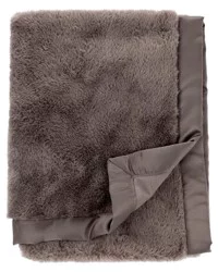 Carter's Carters Baby Faux Fur Satin Trim Blanket Grey OSZ