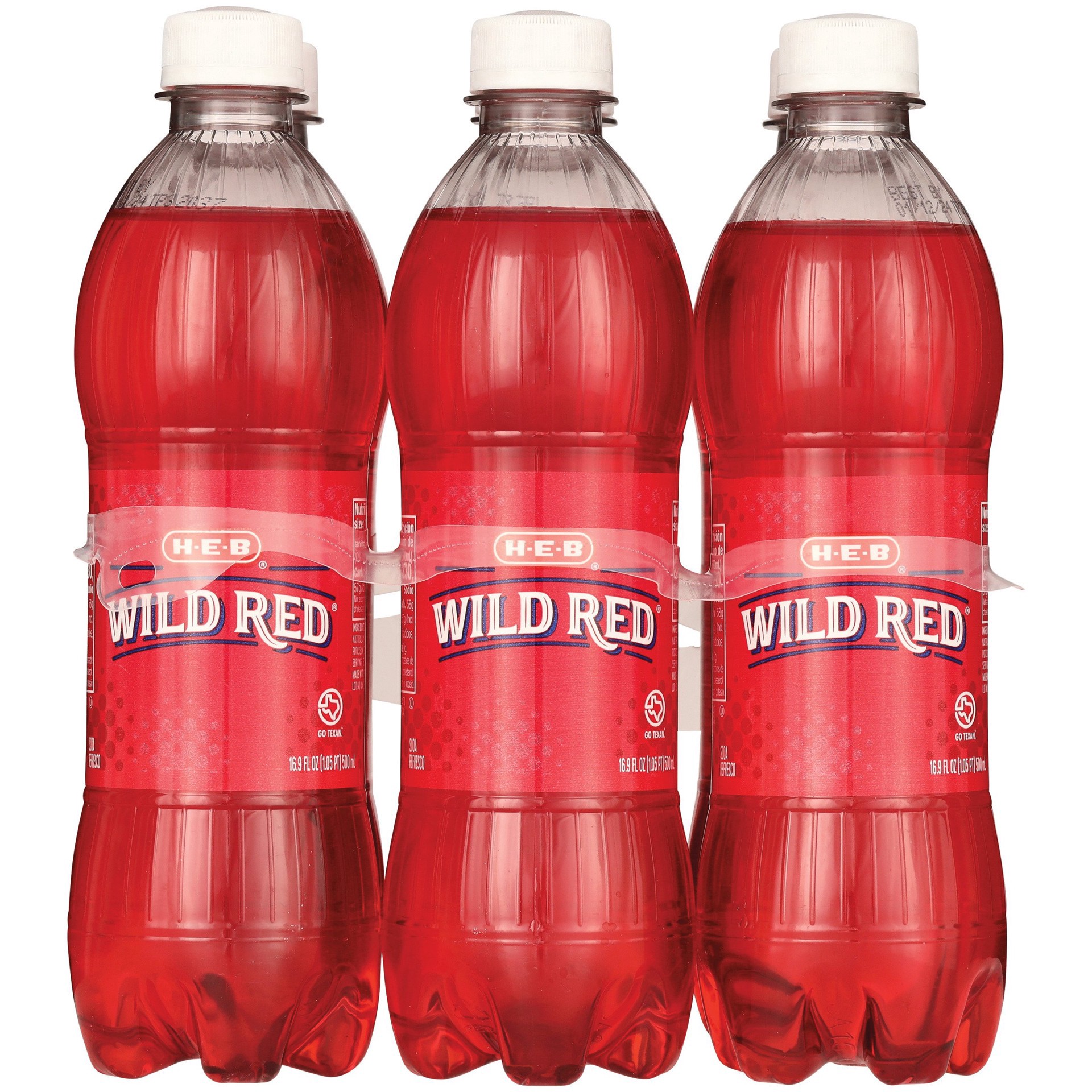 slide 1 of 1, H-E-B Wild Red Soda 6 pk Bottles, 6 ct; 16.9 oz