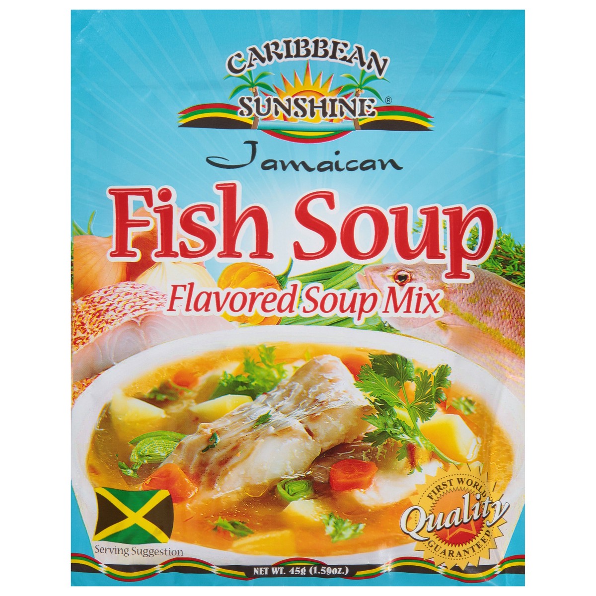 slide 10 of 13, Caribbean Sunshine Jamaican Fish Soup Flavored Soup Mix 1.59 oz, 1.59 oz