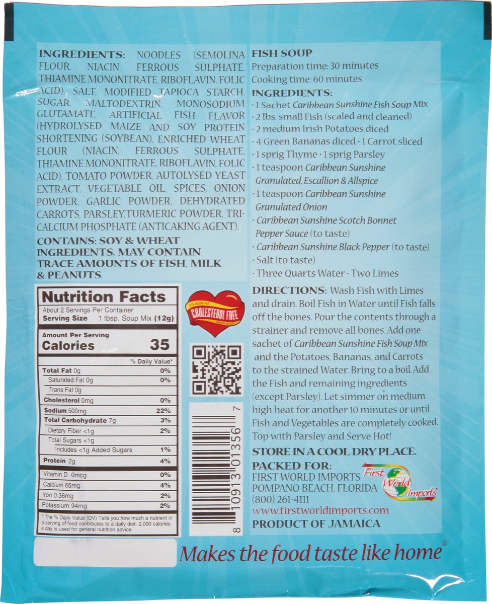 slide 8 of 13, Caribbean Sunshine Jamaican Fish Soup Flavored Soup Mix 1.59 oz, 1.59 oz