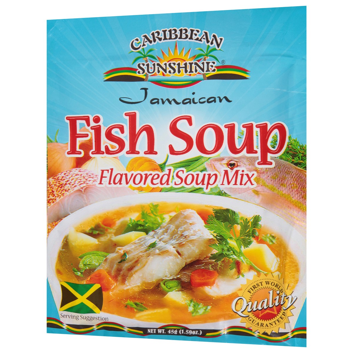 slide 13 of 13, Caribbean Sunshine Jamaican Fish Soup Flavored Soup Mix 1.59 oz, 1.59 oz