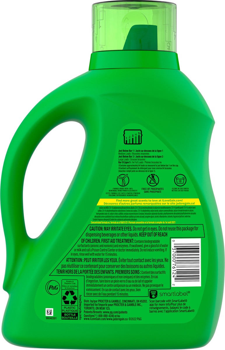 slide 4 of 4, Gain + Aroma Boost Liquid Laundry Detergent, Blissful Breeze Scent, 64 Loads, 92 fl oz, HE Compatible, 92 oz