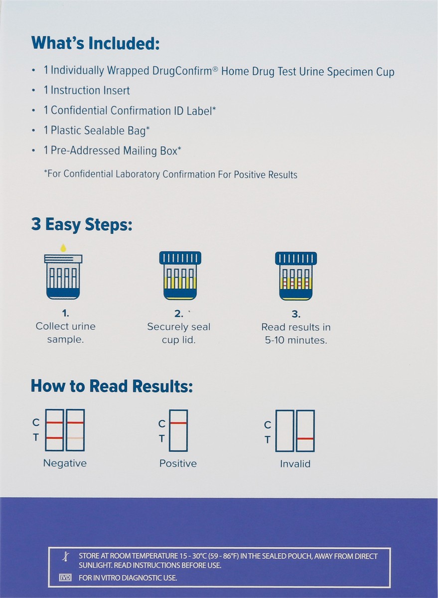 slide 7 of 9, Drugconfirm 4 Drugs Tested Home Drug Test 1 ea Box, 1 ct