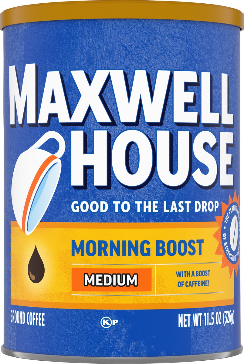 slide 2 of 9, Maxwell House Morning Brew Medium Roast Ground Coffee, 11.5 oz Canister, 11 oz