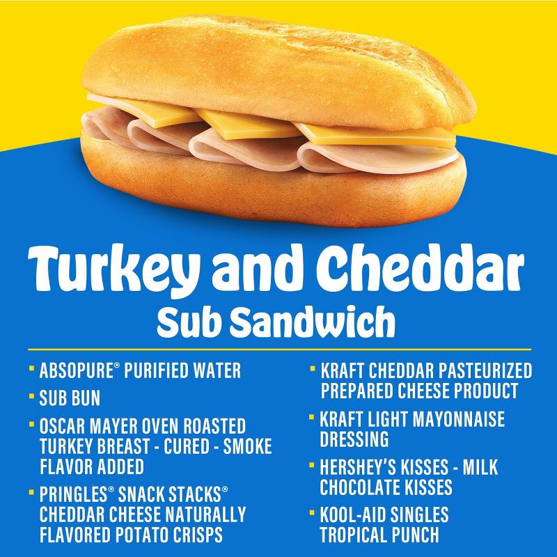 slide 4 of 11, Lunchables 6-Inch Turkey & Cheddar Cheese Sub Sandwich - 15oz, 15 oz