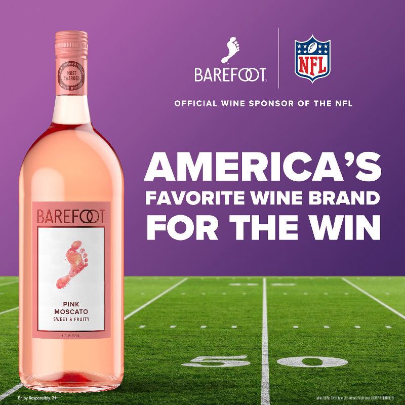 slide 4 of 8, Barefoot Cellars Pink Moscato Wine - 1.5L Bottle, 1.5 liter