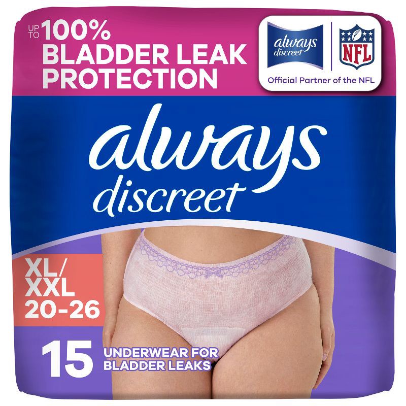 slide 1 of 13, Always Discreet Adult Postpartum Incontinence Underwear for Women - Maximum Protection - XL - 15ct, 15 ct