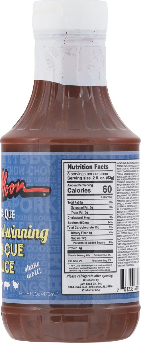 slide 9 of 13, Full Moon Bar-B-Que Sauce 16 fl oz, 16 fl oz