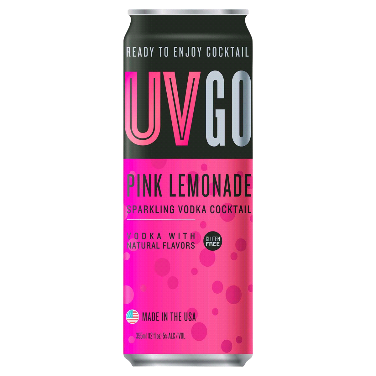 slide 1 of 5, UVGO Pink Lemonade Sparkling Vodka Cocktail, 1 ct