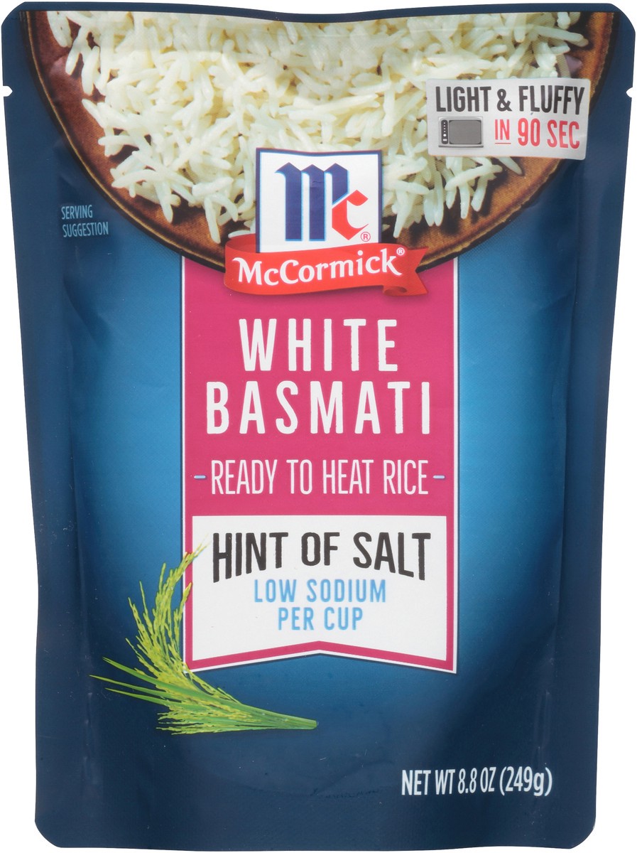 slide 3 of 7, McCormick Ready to Heat Rice White Basmati Hint of Salt, 8.8 oz, 8.8 oz