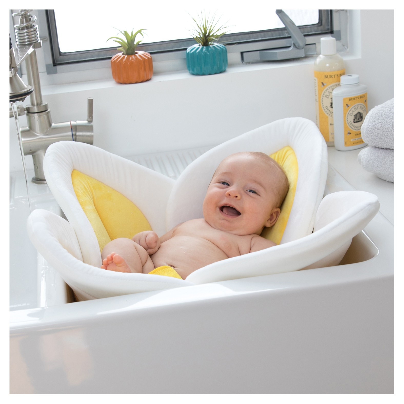 slide 1 of 5, Blooming Bath Lotus Baby Bath - Yellow, 1 ct