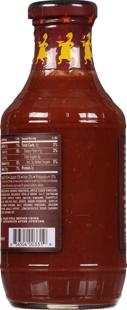 slide 5 of 9, Dinosaur Bar-B-Que Red Chili Sour Cherry Sauce 19 oz, 19 oz