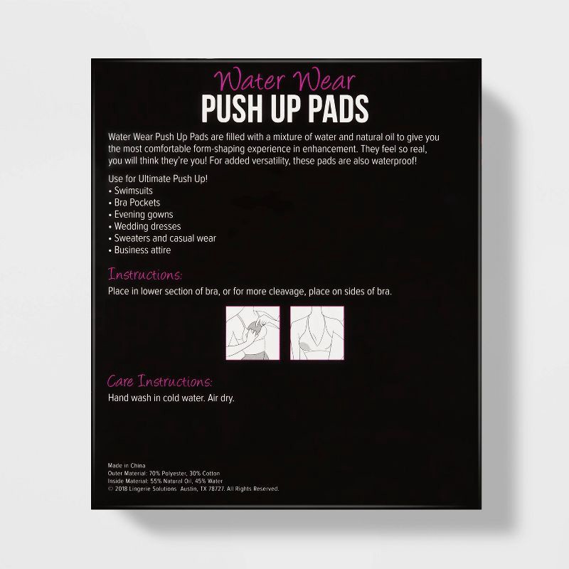 slide 3 of 5, Fashion Forms Women's Water Wear Push-Up Pads - Nude A/B: Seamless Polyester Cotton Bra Accessories, 1 ct