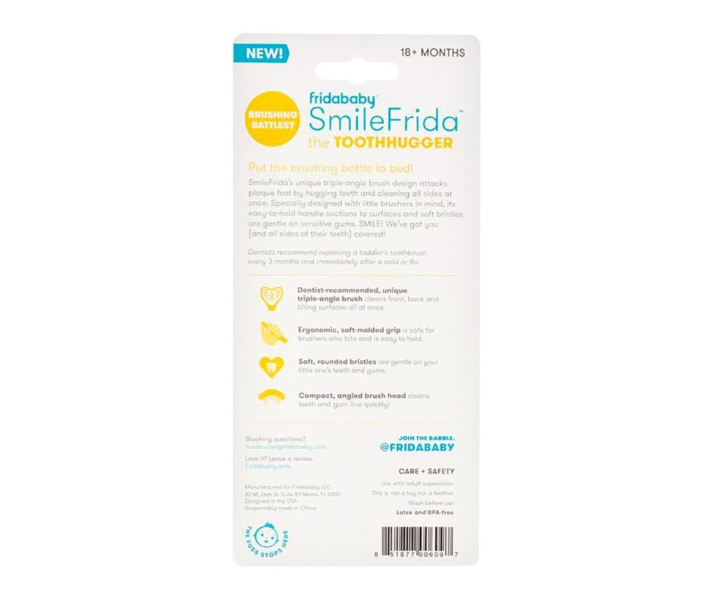 slide 3 of 7, Fridababy SmileFrida The ToothHugger Yellow, 1 ct