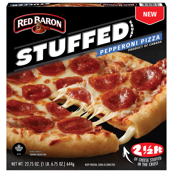 slide 1 of 1, Red Baron Stuffed Crust Pepperoni Pizza 22.75 oz, 22.75 oz