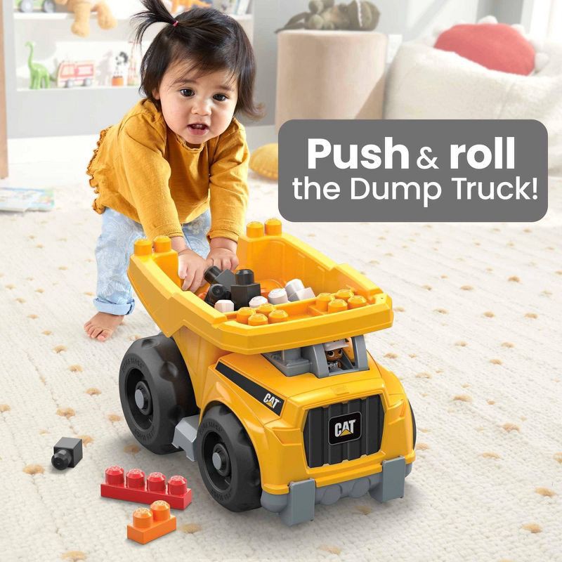 slide 4 of 10, MEGA BLOKS CAT Large Dump Truck Building Toy - 25pcs, 25 ct