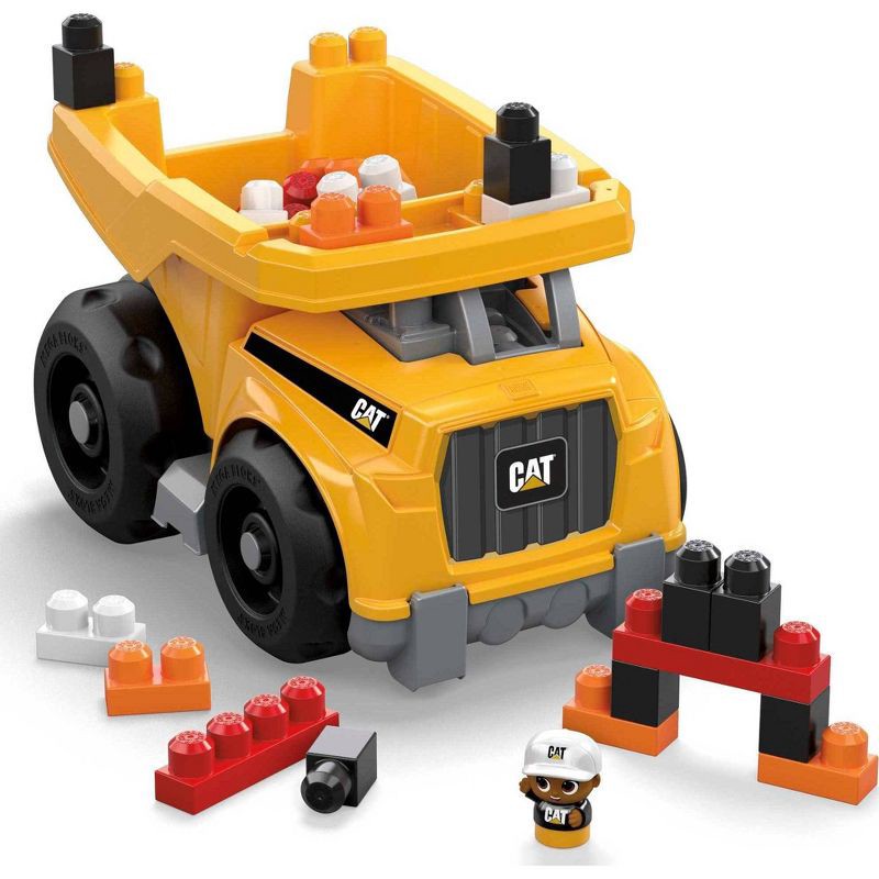 slide 6 of 10, MEGA BLOKS CAT Large Dump Truck Building Toy - 25pcs, 25 ct