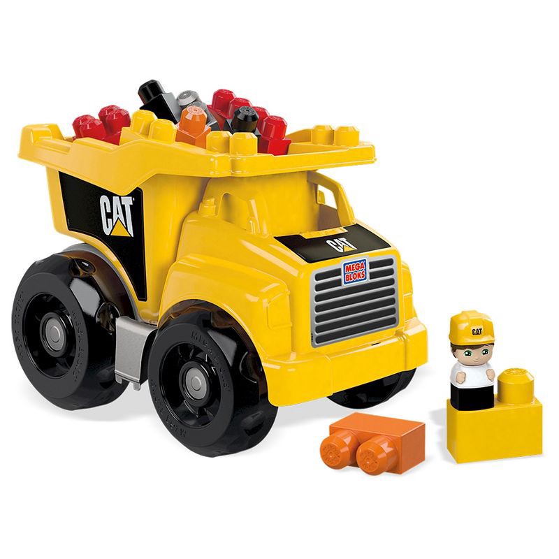 slide 7 of 10, MEGA BLOKS CAT Large Dump Truck Building Toy - 25pcs, 25 ct