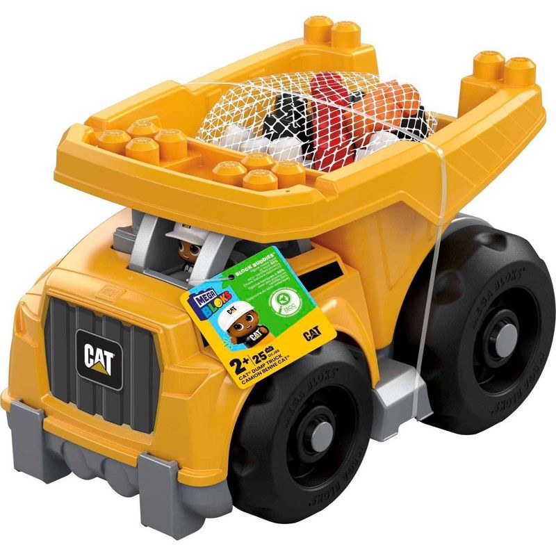 slide 1 of 10, MEGA BLOKS CAT Large Dump Truck Building Toy - 25pcs, 25 ct