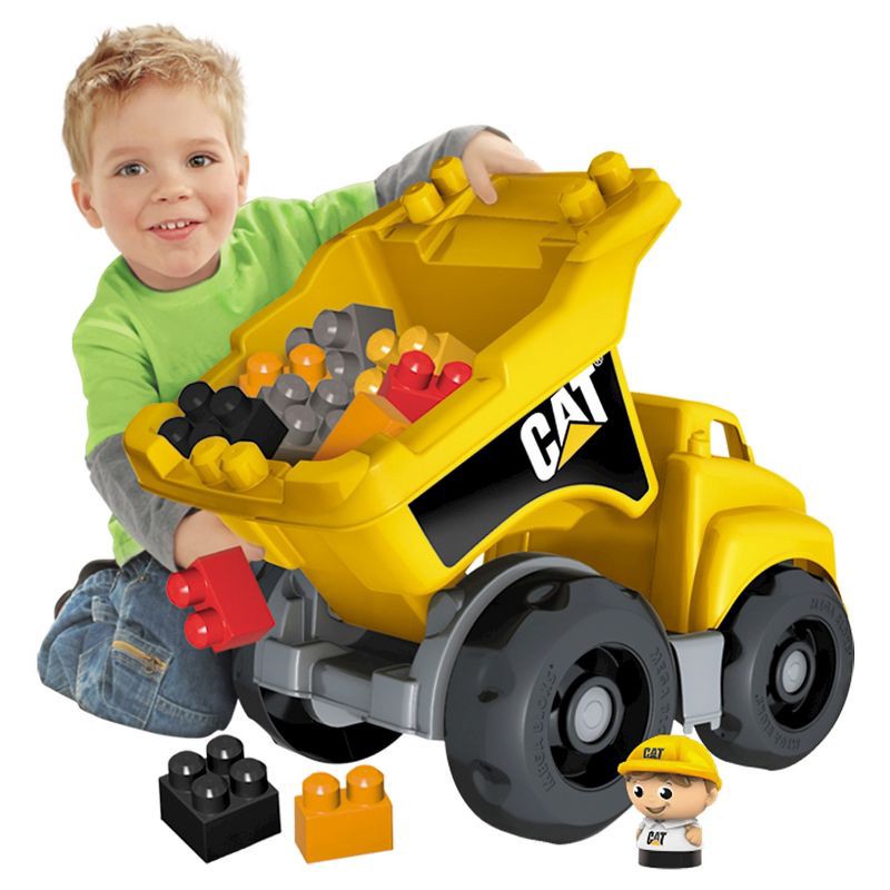 slide 9 of 10, MEGA BLOKS CAT Large Dump Truck Building Toy - 25pcs, 25 ct