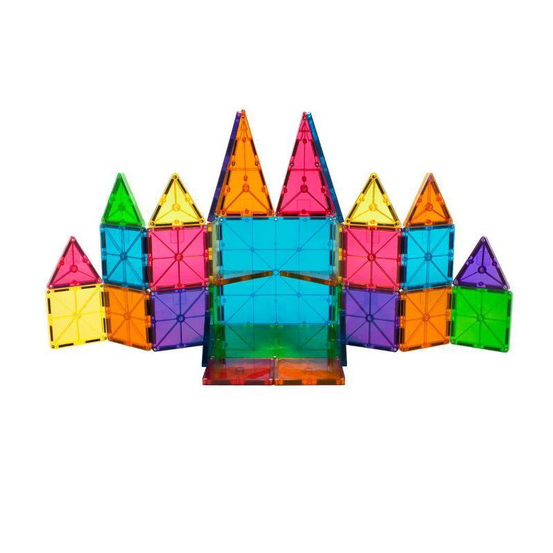 slide 4 of 6, MAGNA-TILES Clear Colors 37pc Set: Magnetic Building Toys for Math, Shapes, Creative Thinking & Engineering Skills, 37 ct