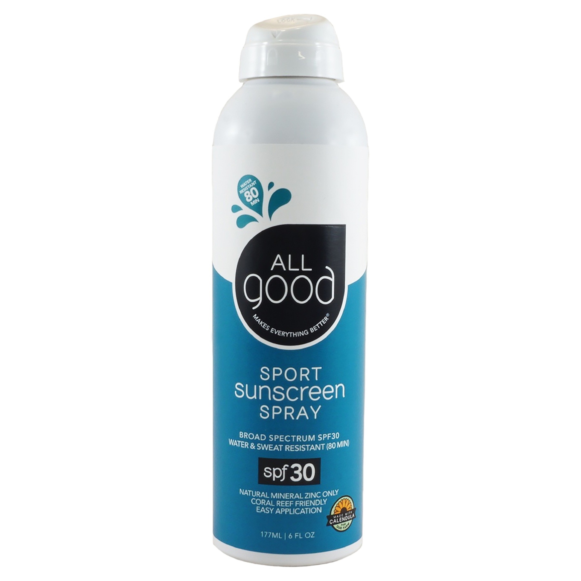 slide 1 of 5, All Good Sport Sunscreen Spray Water Resistant - SPF, 30 x 6 oz