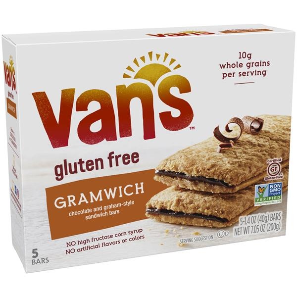 slide 1 of 4, Van's Gluten Free Chocolate Gramwich Snack Bars, 5 ct; 1.4 oz
