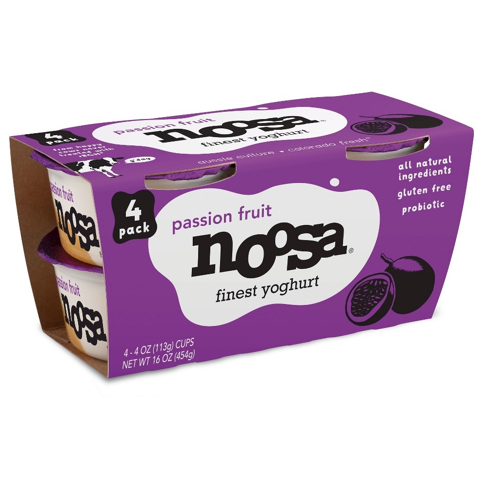 slide 2 of 2, Noosa Passion Fruit Australian Style Yogurt, 4 oz