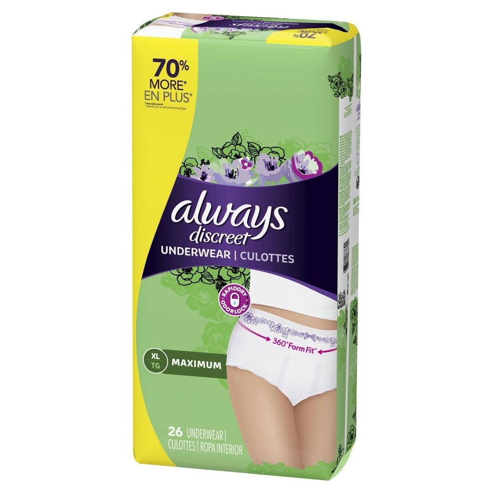 Always Discreet Incontinence & Postpartum Incontinence Underwear for ...