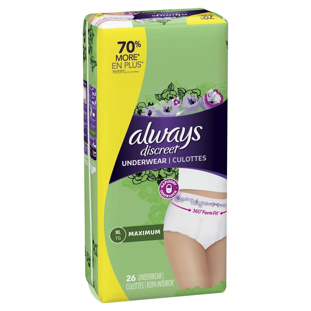 Always Discreet Incontinence And Postpartum Incontinence Underwear For Women Maximum Protection