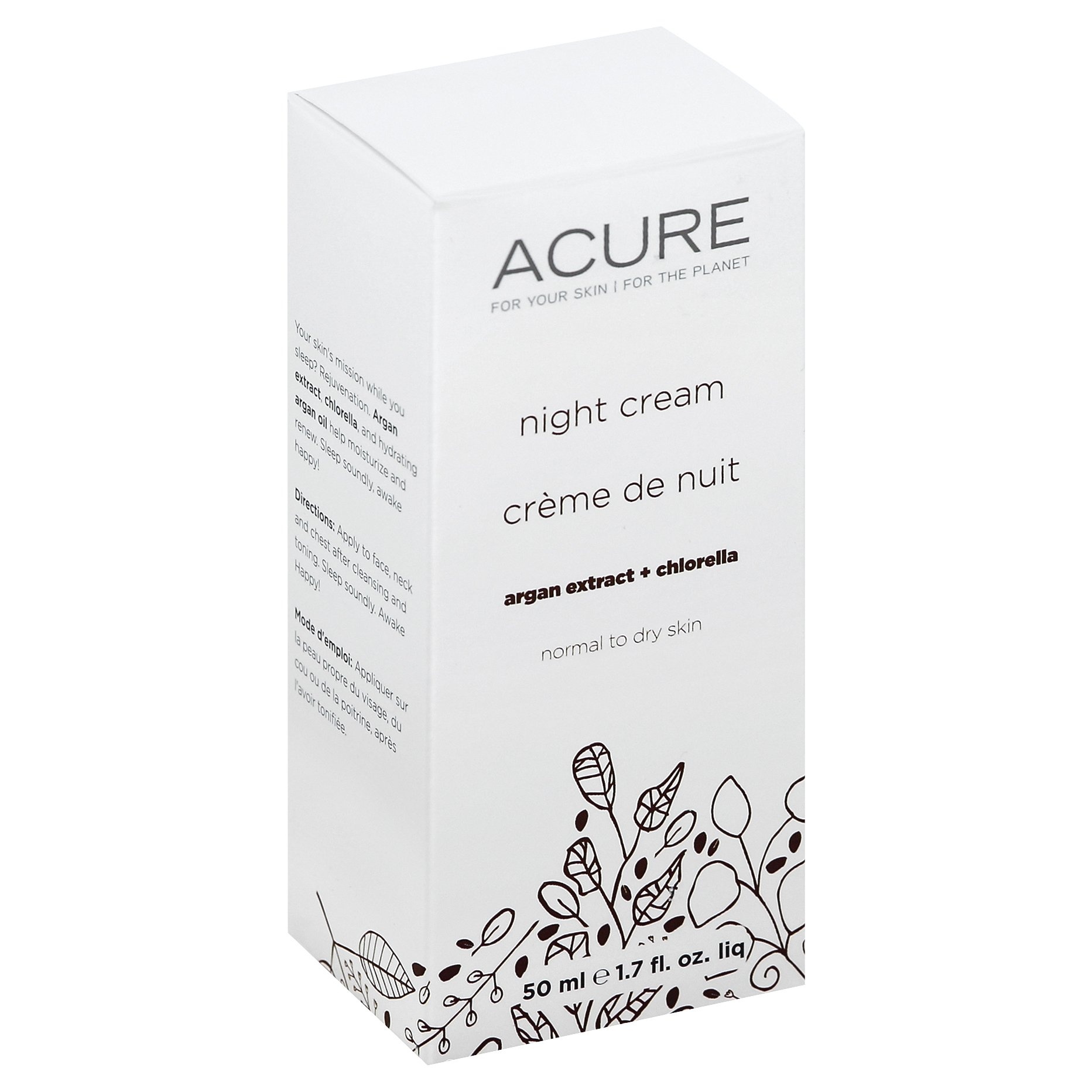slide 1 of 3, ACURE Night Cream Argan Stem Cell + 2% CGF, 1.75 oz