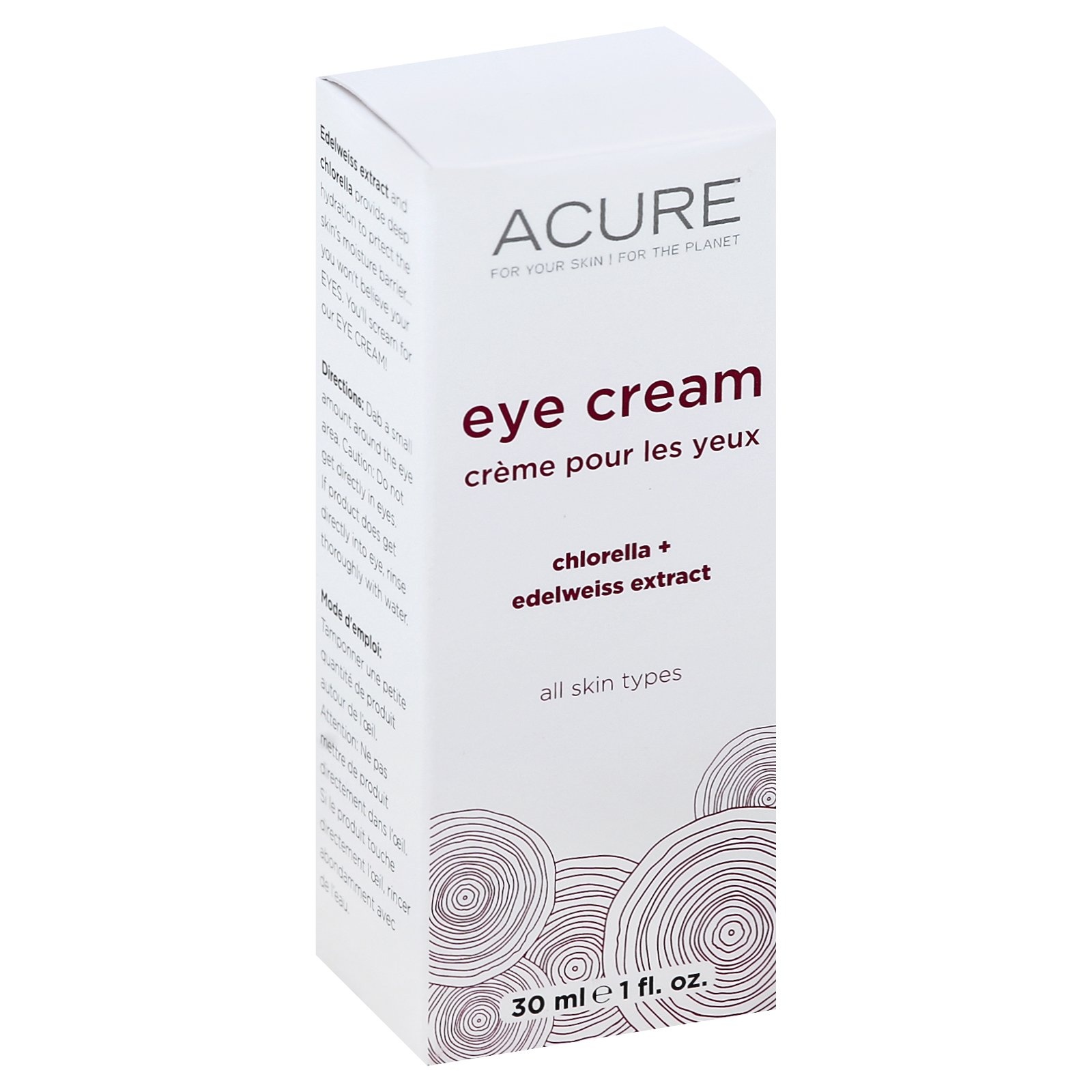 slide 1 of 1, ACURE Chlorella Growth Factor + Edelweiss Stem Cell Eye Cream, 1 fl oz
