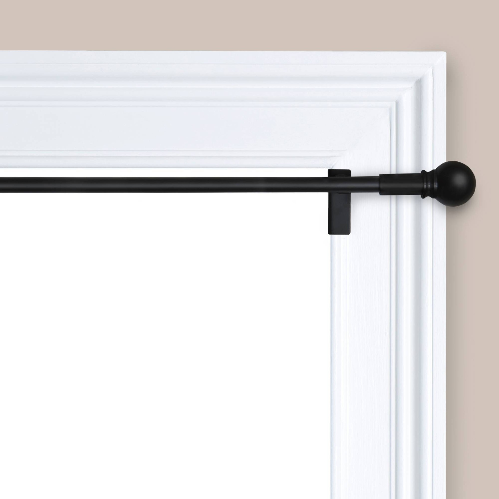 slide 1 of 3, 28"-48" Twist and Shout Easy Install Curtain Rod Matte Black - Room Essentials, 1 ct