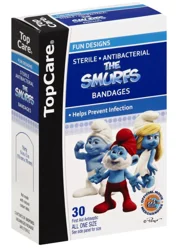 TopCare Spongebob Squarepants, Antibacterial Kids First Aid Antiseptic All One Size Bandages