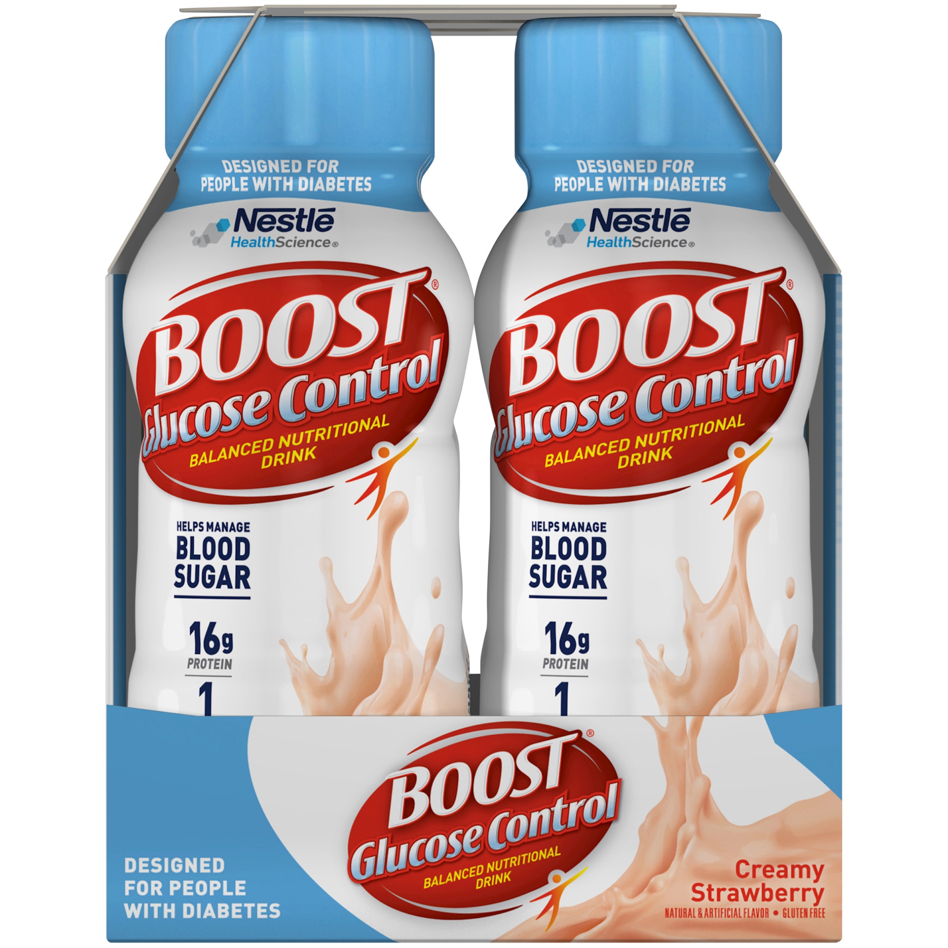 slide 3 of 9, Boost Creamy Strawberry Glucose Control Nutritional Drinks, 6 ct; 8 fl oz