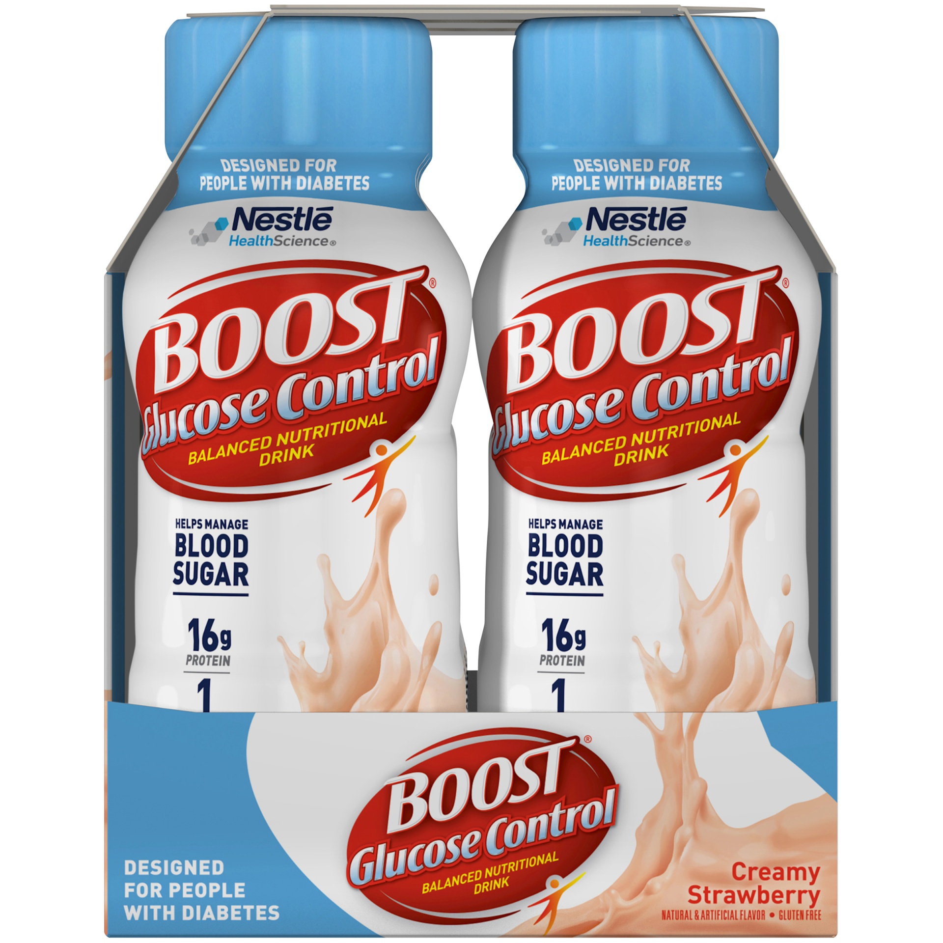 slide 4 of 9, Boost Creamy Strawberry Glucose Control Nutritional Drinks, 6 ct; 8 fl oz