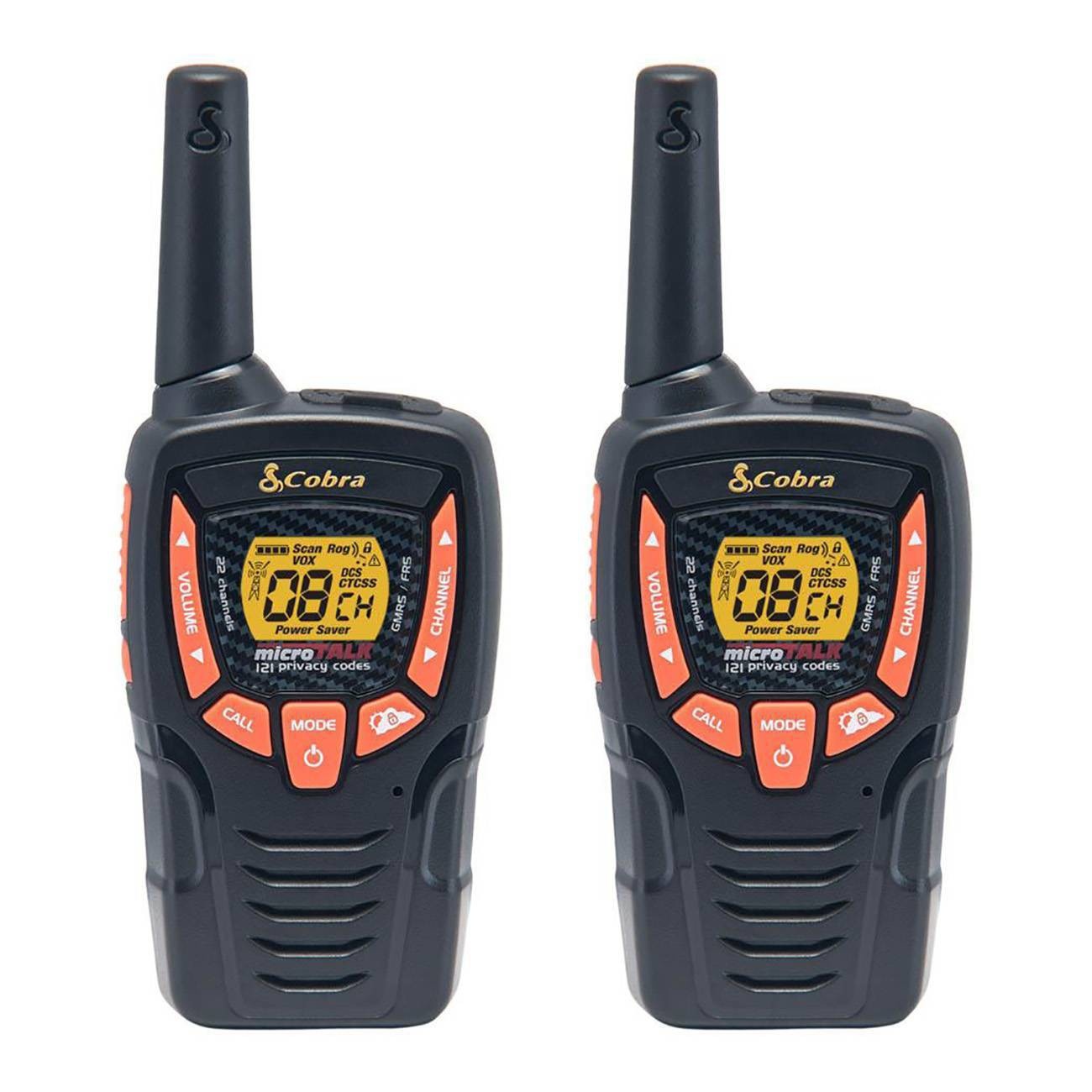 slide 1 of 8, Cobra 25-Mile Walkie Talkies 2 Pk (ACXT345), 2 ct