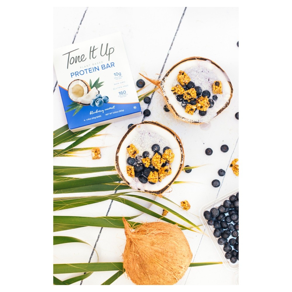 slide 2 of 5, Tone It Up Protein Bar - Blueberry Coconut, 4 ct