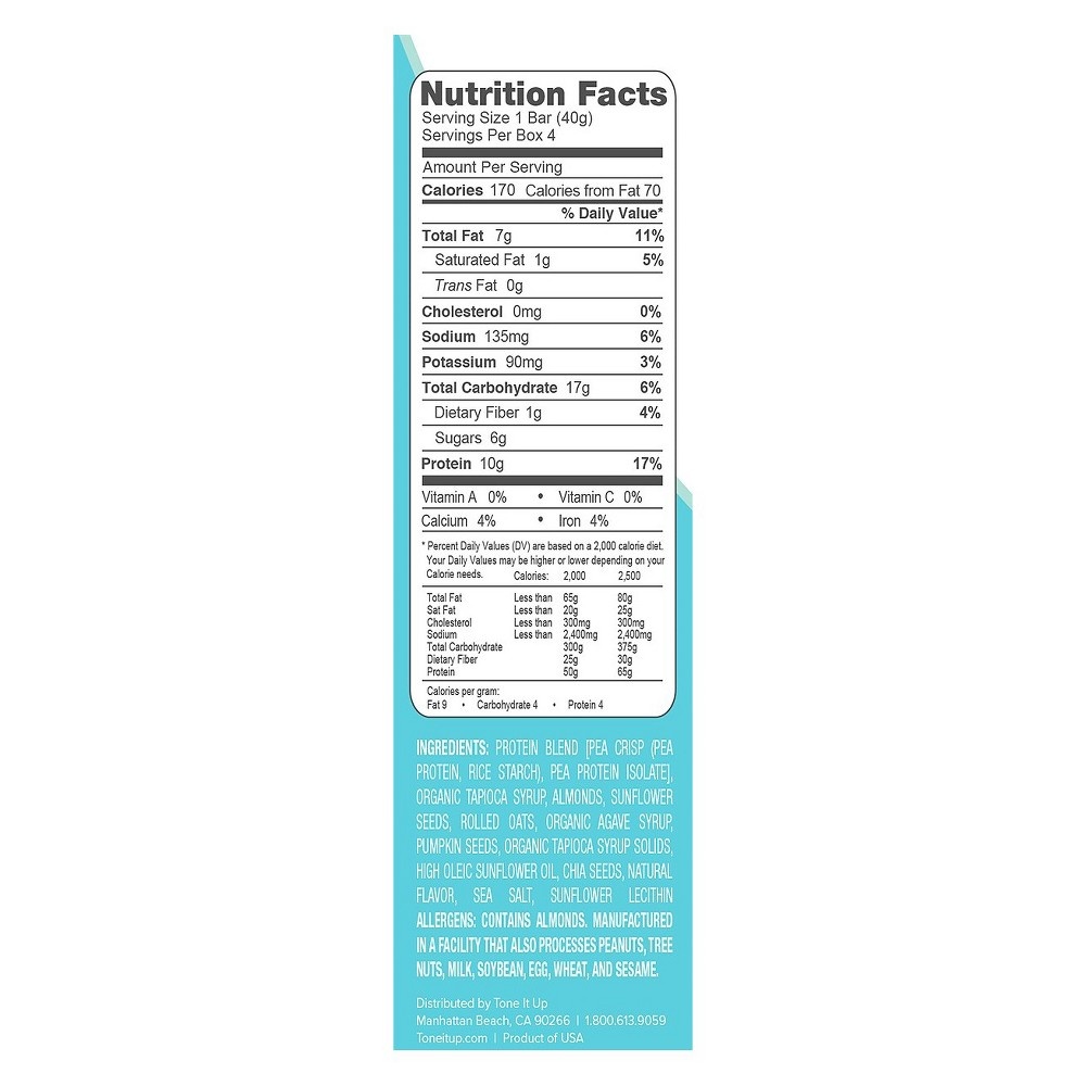 slide 3 of 3, Tone It Up Nutrition Salted Caramel Bar, 4 ct