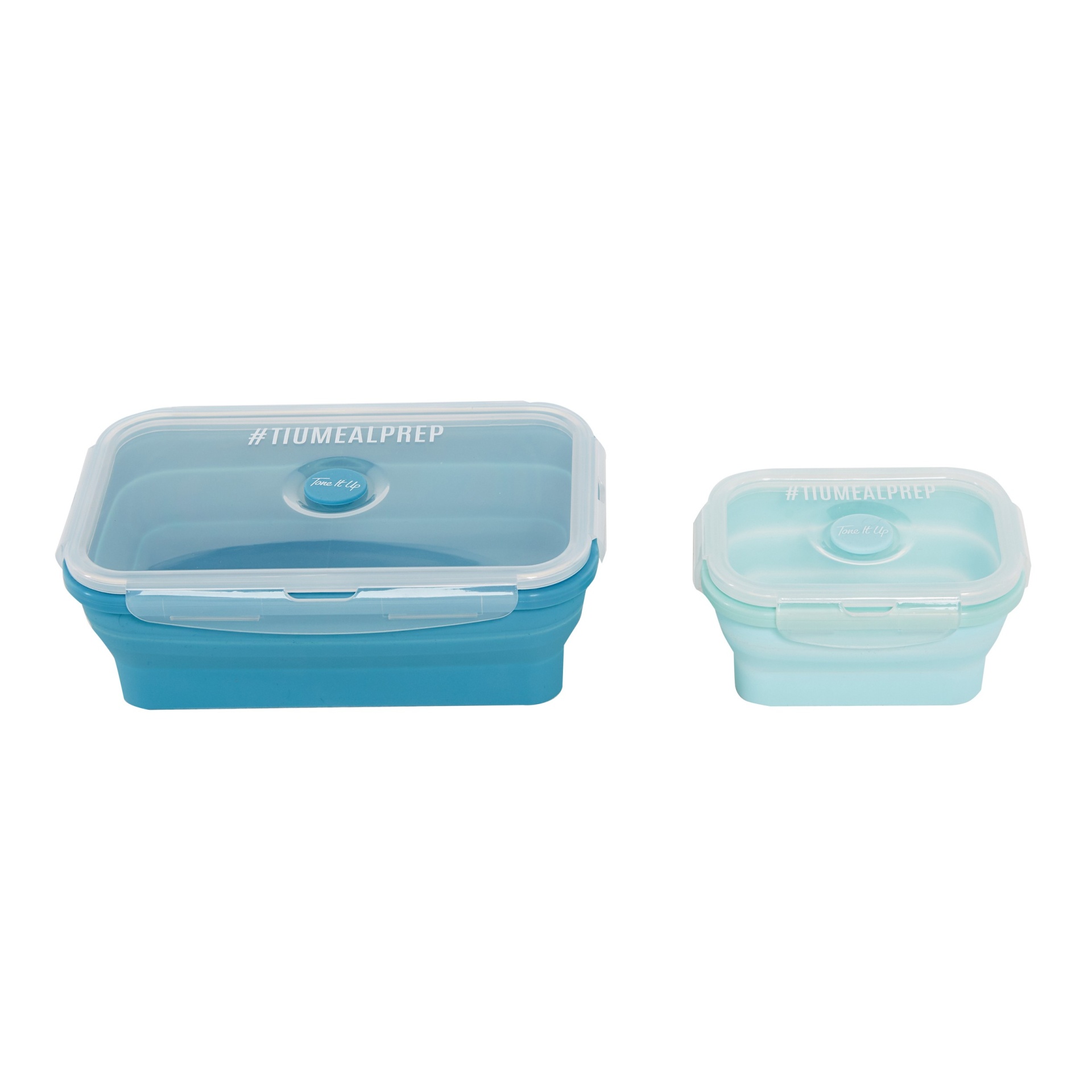 slide 1 of 3, Tone It Up Meal Prep Collapsible Container Set - Dusty Blue, 2 ct