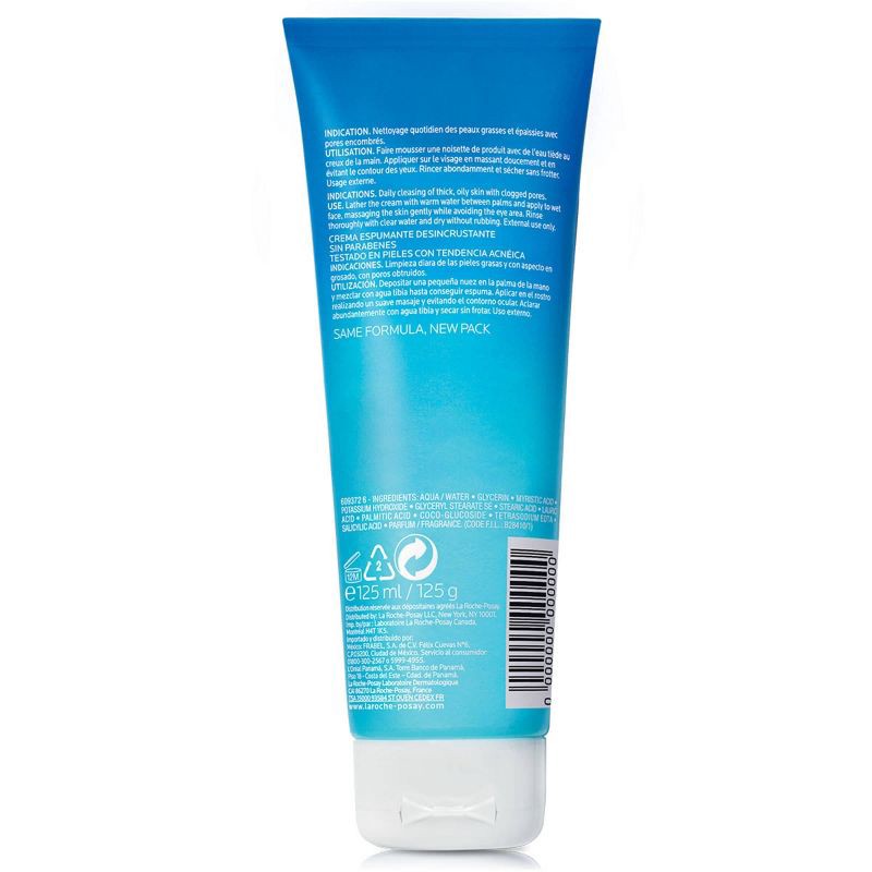 slide 4 of 6, La Roche Posay Effaclar Deep Cleansing Foaming Cream Face Cleanser - Unscented - 4.2oz, 4.2 oz