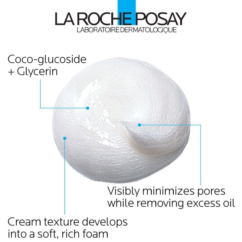 slide 5 of 6, La Roche Posay Effaclar Deep Cleansing Foaming Cream Face Cleanser - Unscented - 4.2oz, 4.2 oz