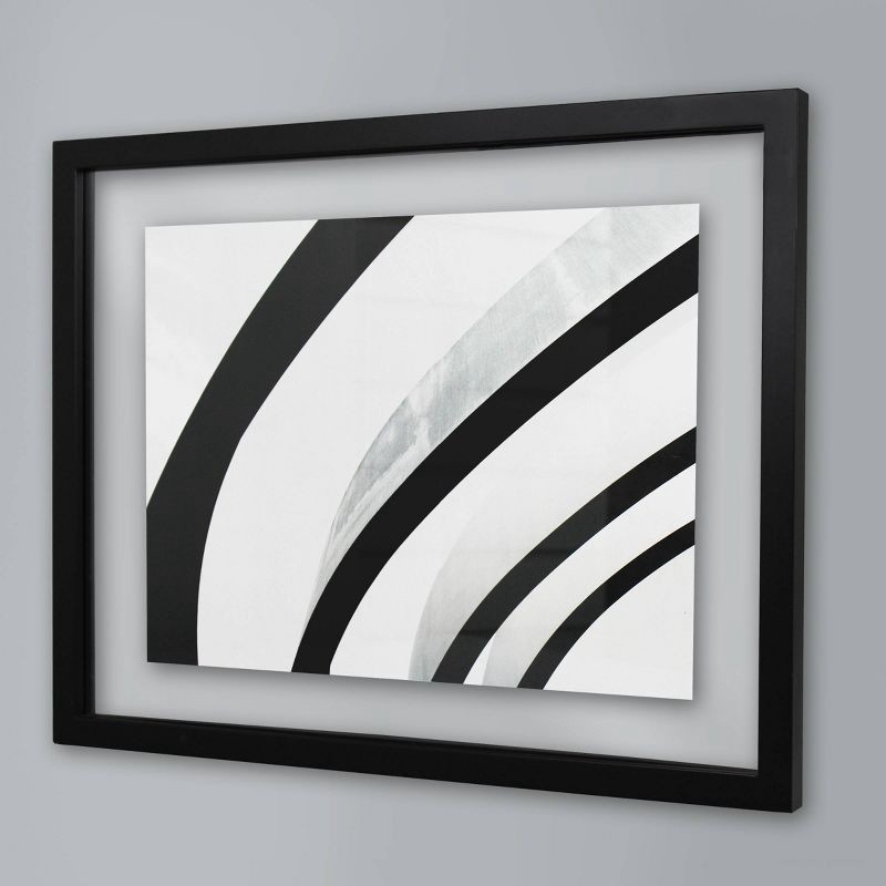 slide 2 of 4, 8" x 10" Thin Gallery Float Frame Black - Threshold™: Modern Wall Decor, MDF, Keyhole Mount, 1 ct