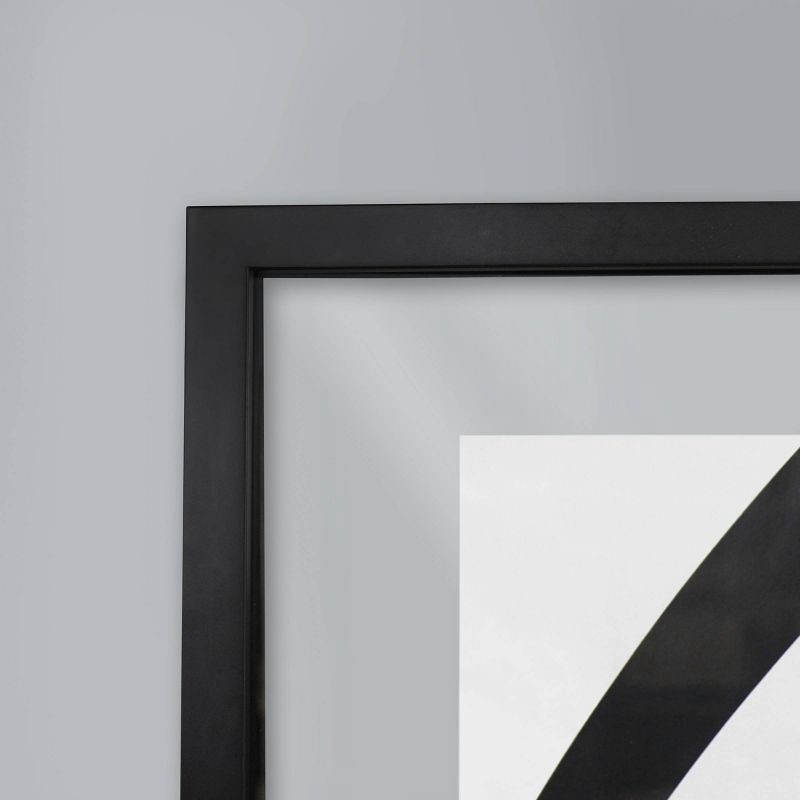 slide 3 of 4, 8" x 10" Thin Gallery Float Frame Black - Threshold™: Modern Wall Decor, MDF, Keyhole Mount, 1 ct