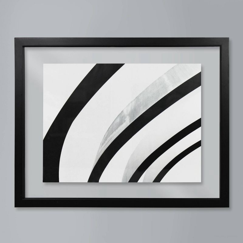 slide 1 of 4, 8" x 10" Thin Gallery Float Frame Black - Threshold™: Modern Wall Decor, MDF, Keyhole Mount, 1 ct